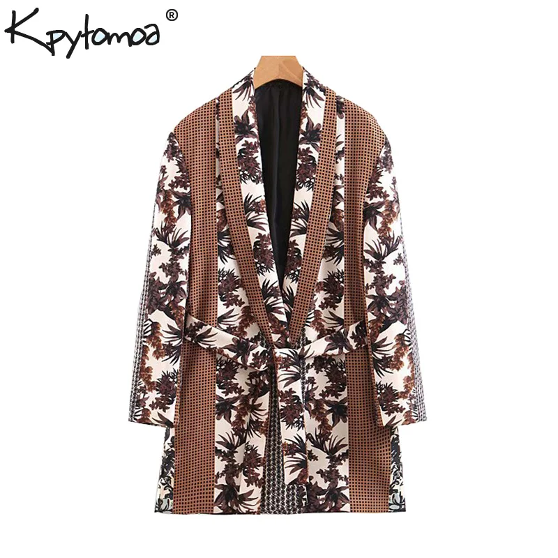 Vintage Stylish Floral Print With Sashes Blazers Coat Women 2019 Fashion Long Sleeve Patchwork Outerwear Casual Casaco Femme
Vintage Stylish Floral Print With Sashes Blazers Coat Women 2019 Fashion Long Sleeve Patchwork Outerwear Casual Casaco Femme