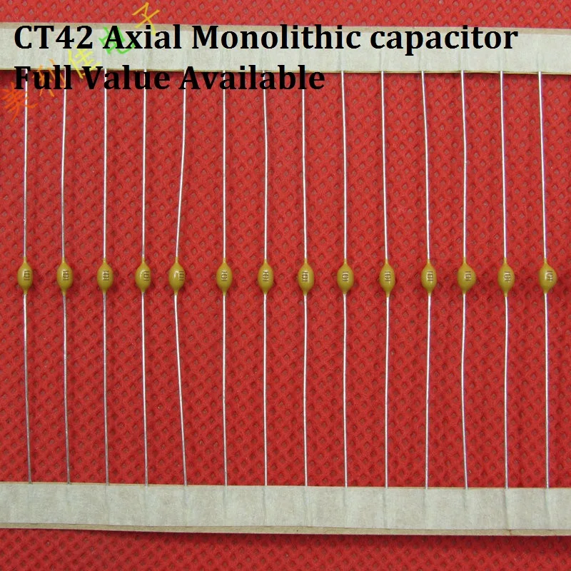 100PC Monolithic capacitor 50V 474 223 224 105 104 103 102 1NF 10NF 100NF 22NF 220NF 470NF CT42 Axial multilayer ceramic
100PC Monolithic capacitor 50V 474 223 224 105 104 103 102 1NF 10NF 100NF 22NF 220NF 470NF CT42 Axial multilayer ceramic