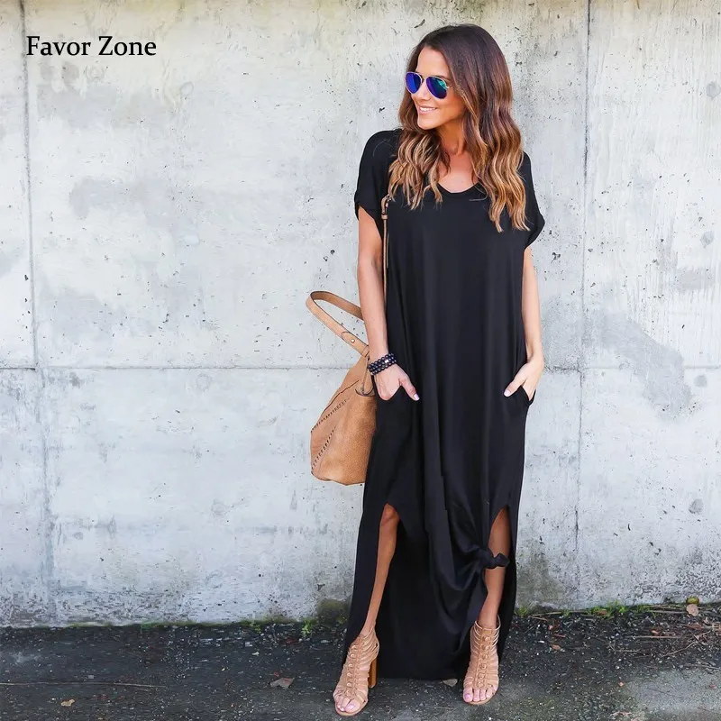 Casual Summer Maxi Dress Women Loose Pockets Long Dress Short Sleeve Fashion Vintage Party Dresses Boho Beach Sundress Plus Size
Casual Summer Maxi Dress Women Loose Pockets Long Dress Short Sleeve Fashion Vintage Party Dresses Boho Beach Sundress Plus Size