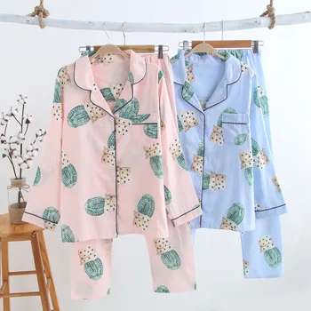 Fashion Women Pajamas Sets Cotton Print Sleep Lounge Soft Yukata Kimono Top and Pants Girl Nightgown Sleepwear Homewear Pyjamas
Fashion Women Pajamas Sets Cotton Print Sleep Lounge Soft Yukata Kimono Top and Pants Girl Nightgown Sleepwear Homewear Pyjamas
