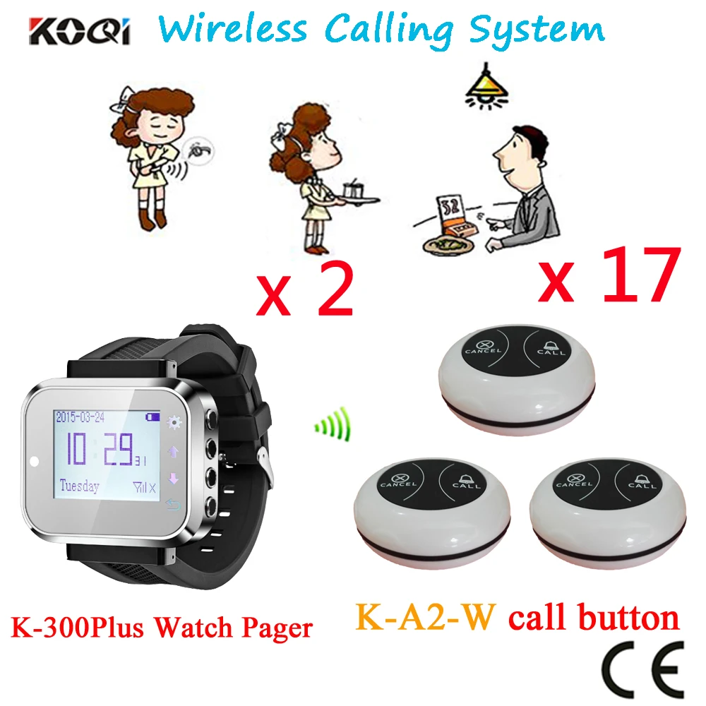 Restaurant Pager System Ycall Waiter Call Button 433MHZ Buzzer Table Service Bell Wireless Nurse Call Bell (2 watch+17 button)
Restaurant Pager System Ycall Waiter Call Button 433MHZ Buzzer Table Service Bell Wireless Nurse Call Bell (2 watch+17 button)