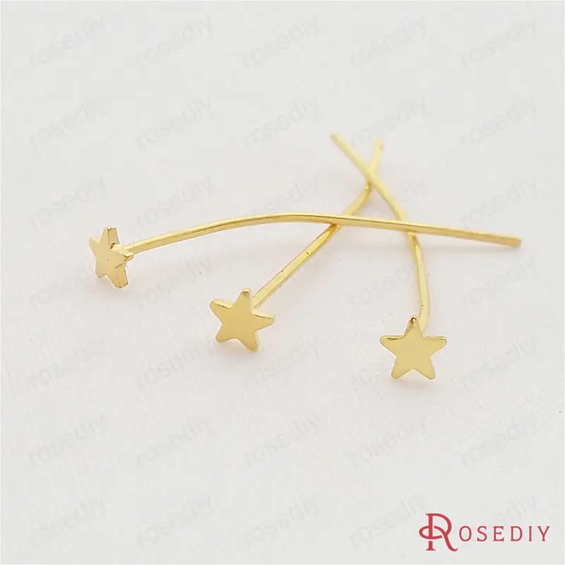 Wholesale Length 30mm Thickness 0.7mm Star 4*3.5mm Gold color Star Brass Pins & Needles Diy Jewelry Findings 20 pieces(JM7484)
Wholesale Length 30mm Thickness 0.7mm Star 4*3.5mm Gold color Star Brass Pins & Needles Diy Jewelry Findings 20 pieces(JM7484)