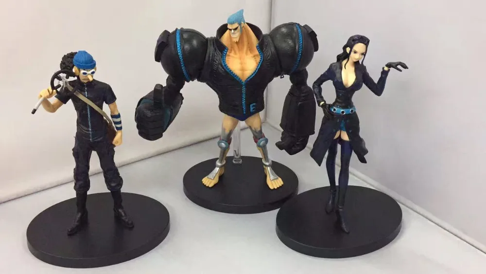 18cm One piece 3pcs/set Nico Robin Usopp Frank Anime Action Figure PVC Collection toys
18cm One piece 3pcs/set Nico Robin Usopp Frank Anime Action Figure PVC Collection toys