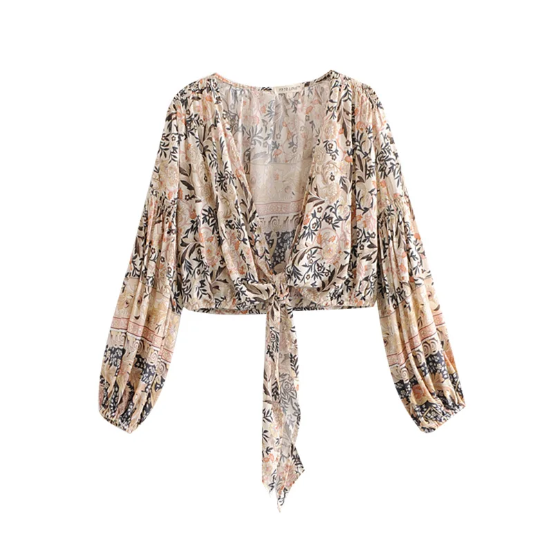 GYPSY Boho Chic Summer Crop Tops Vintage Floral Print Kimono Women Fashion V Neck Bow Tie Beach Blouses Shirts Blusas Mujer
GYPSY Boho Chic Summer Crop Tops Vintage Floral Print Kimono Women Fashion V Neck Bow Tie Beach Blouses Shirts Blusas Mujer