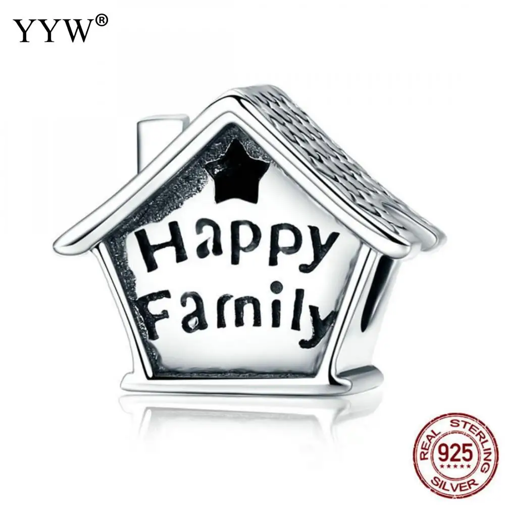 Thailand Sterling Silver European Bead for Bracelet Charm Gift Happy Family House Shape Big Hole Loose Beads for Women Jewelry
Thailand Sterling Silver European Bead for Bracelet Charm Gift Happy Family House Shape Big Hole Loose Beads for Women Jewelry