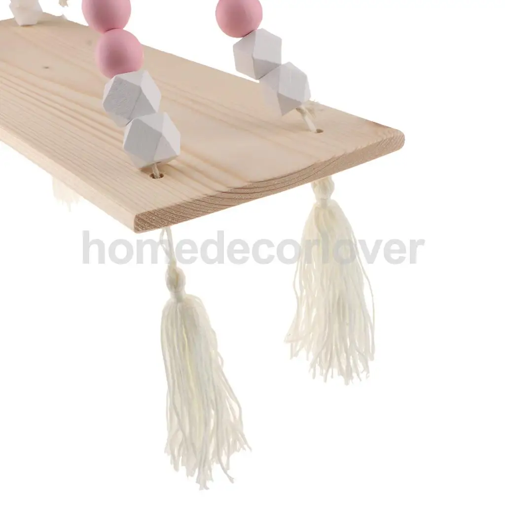 Wall Hanging Wooden Shelves Floating Wall Shelf Home Decor Baby Kids Room Storage Holder Hanger