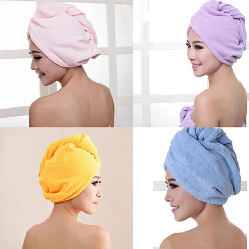 Fashion Women Absorbent Microfiber Towel Turban Hair-Drying Shower Caps Ponytail Holder Bathing Cap Bathrobe Hat
Fashion Women Absorbent Microfiber Towel Turban Hair-Drying Shower Caps Ponytail Holder Bathing Cap Bathrobe Hat