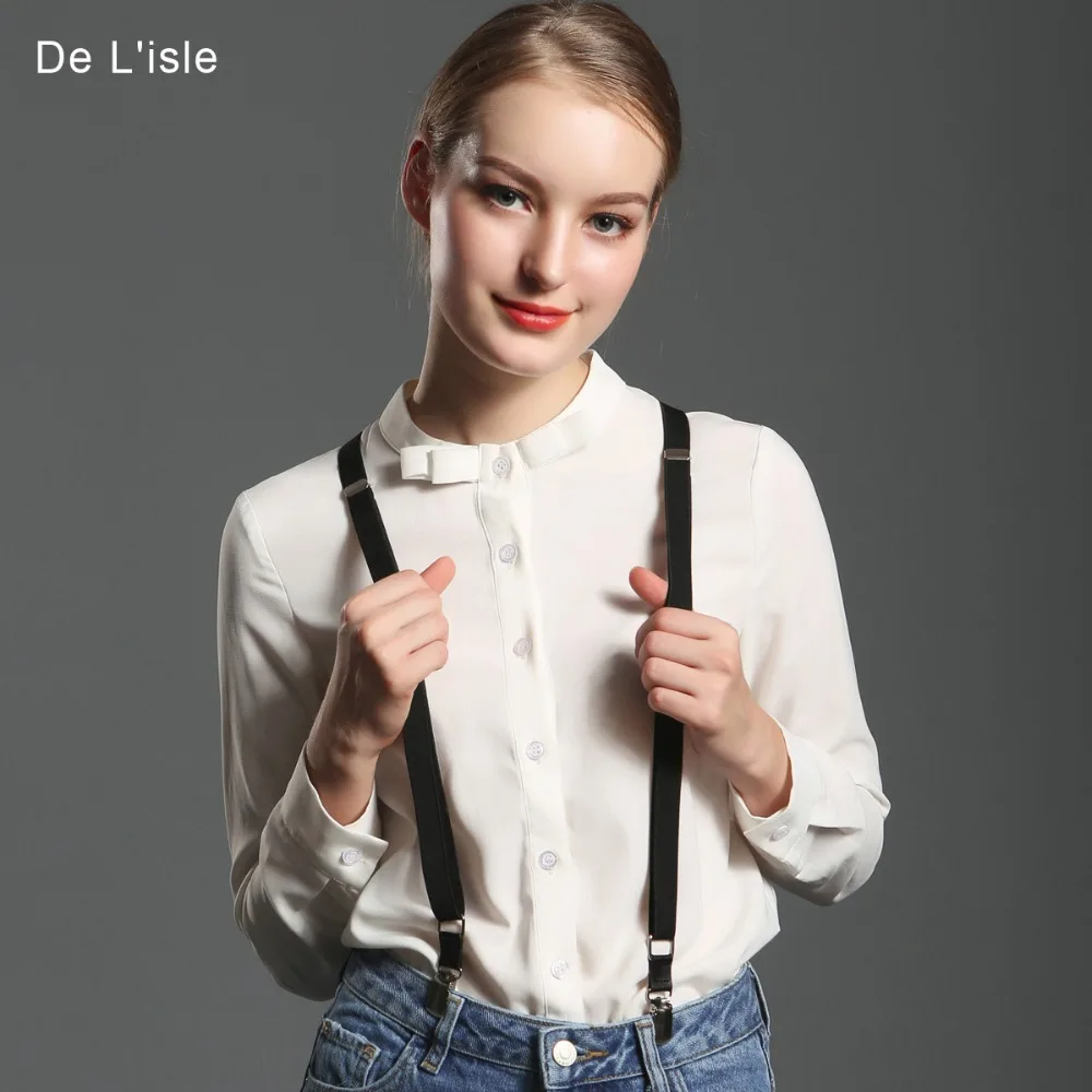 

1.6cm Y Type Suspenders Classic British Braces Elegant for Women and Men with Narrow Elastic Straps for Adult as Premium Gift