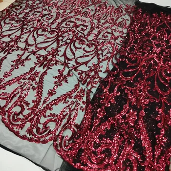 (5yards/pc) High quality African sequins French net lace fabric in red and black with wonderful embroidery for party FLW016
(5yards/pc) High quality African sequins French net lace fabric in red and black with wonderful embroidery for party FLW016