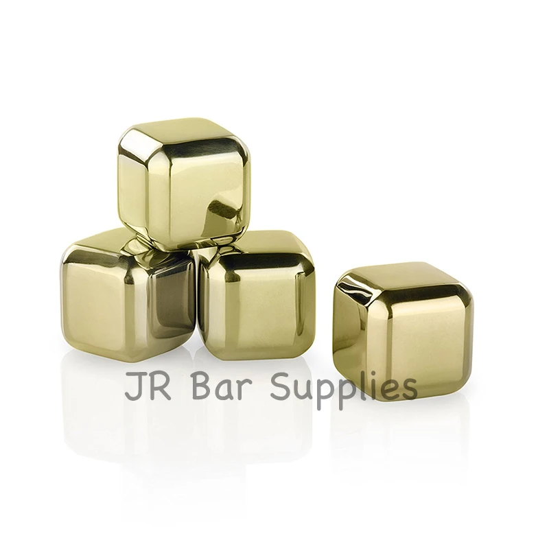 Whiskey Stones Rocks Gold Cube Shape Stainless Steel Ice Cube Tongs & Storage Box Chilling Stone Chiller Reusable Pack of 4
Whiskey Stones Rocks Gold Cube Shape Stainless Steel Ice Cube Tongs & Storage Box Chilling Stone Chiller Reusable Pack of 4