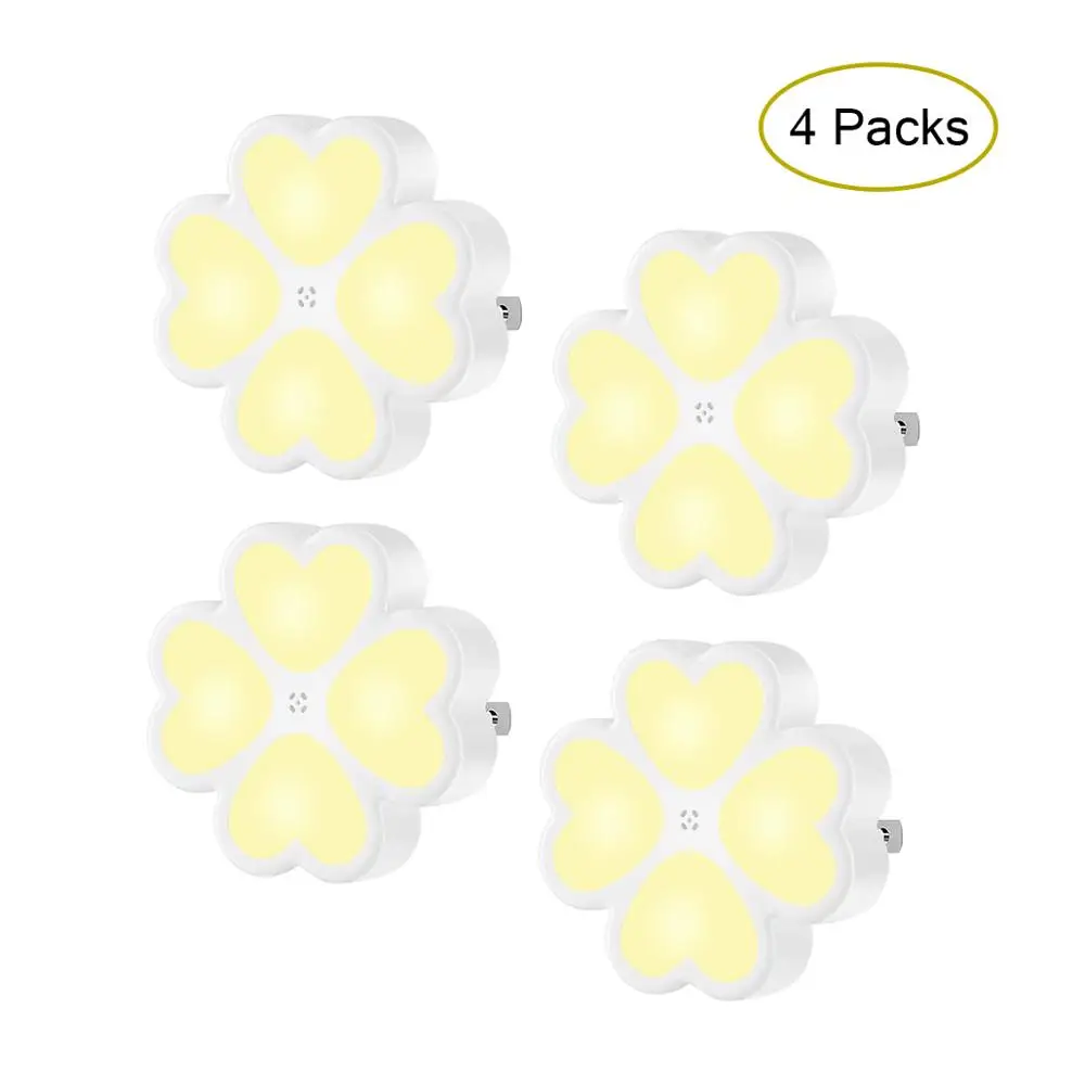 LED Night Light, Warm White Night Light for Kids, Plug in Night Light with Dusk to Dawn Photocell Sensor, 4 Pack Night Lights 
LED Night Light, Warm White Night Light for Kids, Plug in Night Light with Dusk to Dawn Photocell Sensor, 4 Pack Night Lights