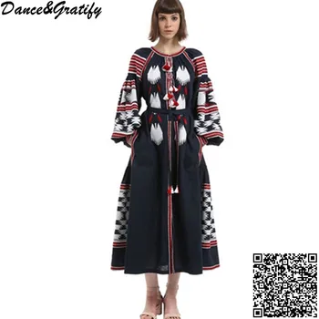 Boho Dress Women 2018 Autumn Embroidery Bohemian Long Dress Retro People Hippie Dresses robe de plage femme ete
Boho Dress Women 2018 Autumn Embroidery Bohemian Long Dress Retro People Hippie Dresses robe de plage femme ete