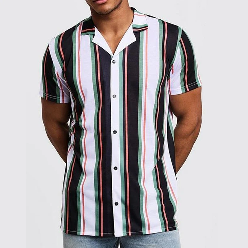 INCERUN 2020 Shirt Summer Fashion Brand Shirt Men Short Sleeve Striped Lapel Print Men's Loose Street Dress New Fashion Camisas
INCERUN 2020 Shirt Summer Fashion Brand Shirt Men Short Sleeve Striped Lapel Print Men's Loose Street Dress New Fashion Camisas