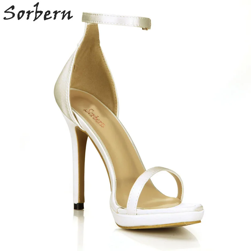Sorbern Fashion Ivory Silk Sandals Women Bridal Shoes Stilettos High Heels Wedding Shoes Ankle Strap One-Strap Summer Sandals 
Sorbern Fashion Ivory Silk Sandals Women Bridal Shoes Stilettos High Heels Wedding Shoes Ankle Strap One-Strap Summer Sandals