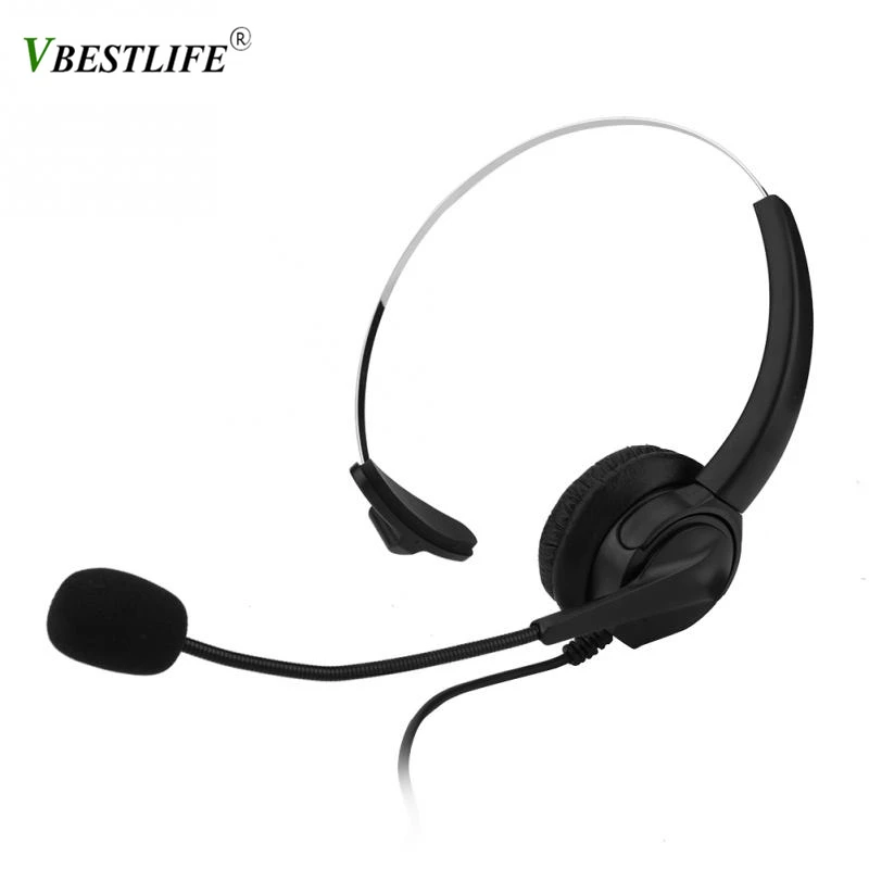 

2.5mm Telephone Headset Call Center Operator Monaural Headphone Customer Service Ordinary Landline Voice Call Chat Headphones