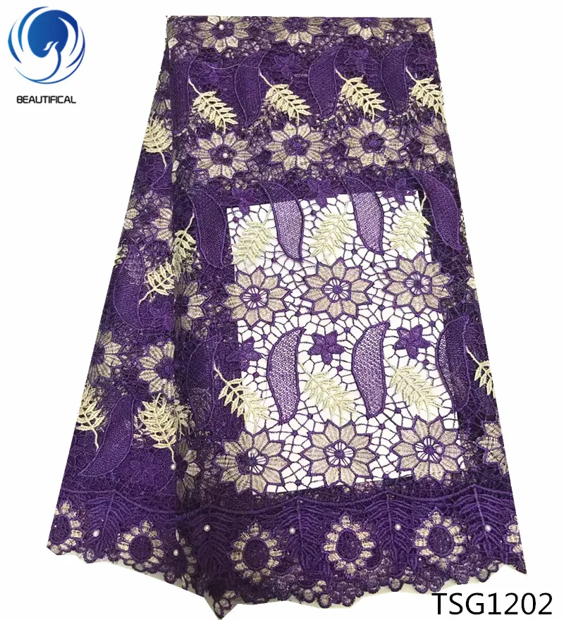 Beautifical Lace Fabrics For Wedding Dress 2018 African Cord Lace Fabrics with beads High Quality Guipure Lace 5yards/lot TSG12
Beautifical Lace Fabrics For Wedding Dress 2018 African Cord Lace Fabrics with beads High Quality Guipure Lace 5yards/lot TSG12