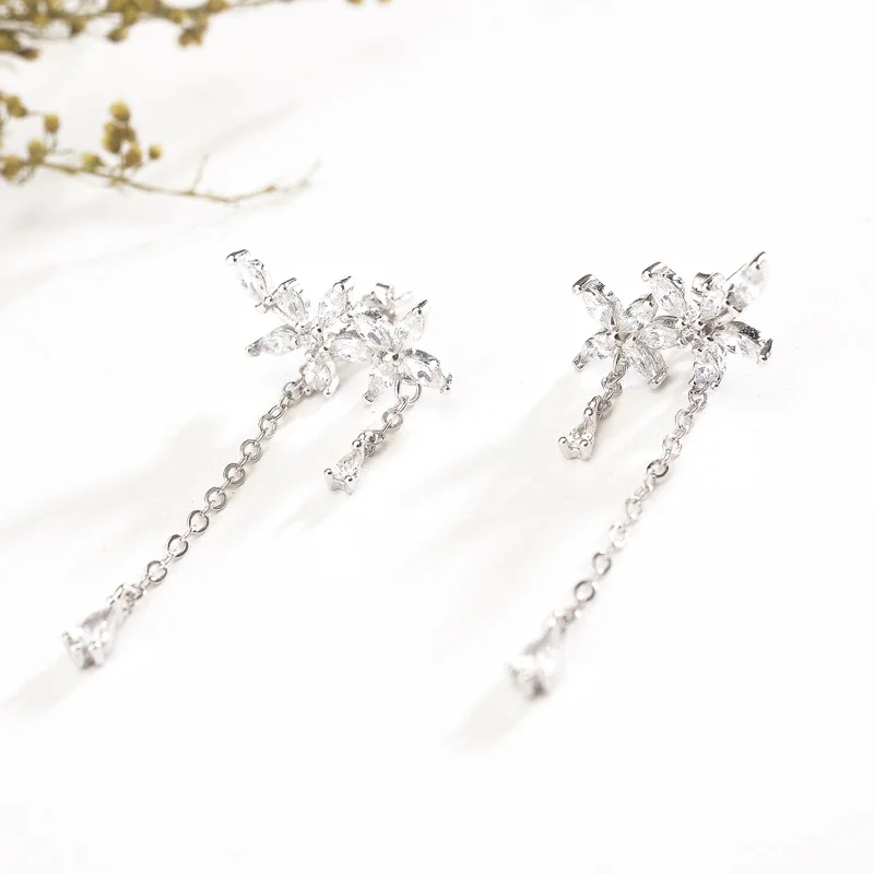 KL342 High Quality Silver Pendientes Korean Jewelry For Women Earrings Tassel Flower Elegant Party Drop Earrings
KL342 High Quality Silver Pendientes Korean Jewelry For Women Earrings Tassel Flower Elegant Party Drop Earrings