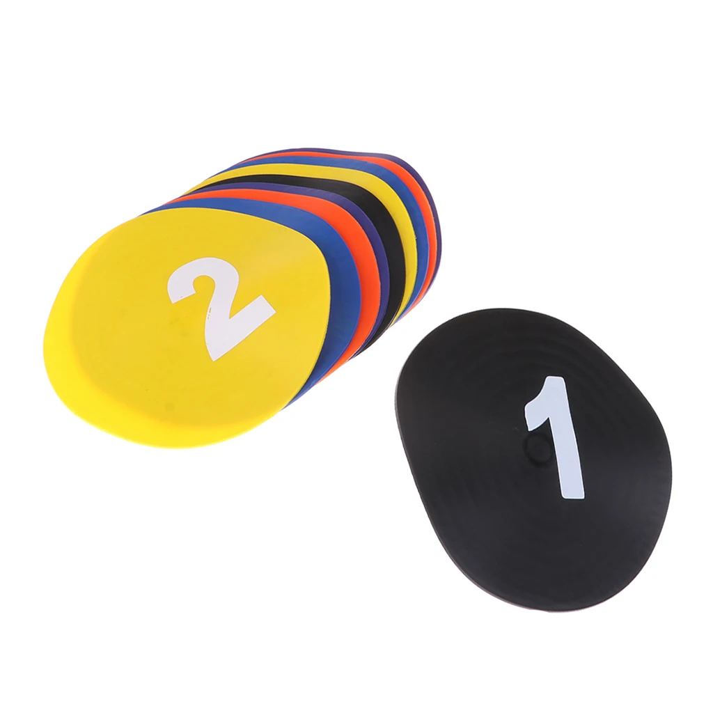 10Pcs Football Training Mark Plates Sport Exercise Traffic Plate for Football, Table Tennis Athletes Physical Strength