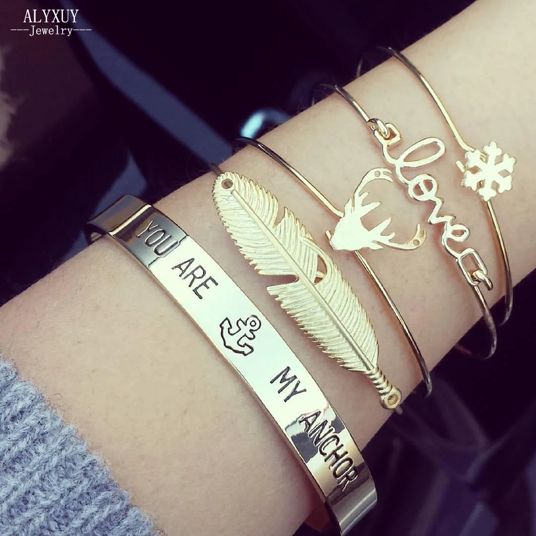 New leaf snowflake love deer antlers cuff bangle set fashion jewelry gifts 1set=4pieces B0011
New leaf snowflake love deer antlers cuff bangle set fashion jewelry gifts 1set=4pieces B0011