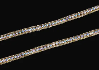 20Yard Sewing Wedding Gold Crystal Diamond Rhinestone Applique Trim Yard Hot Fix Luxury Beaded Trimming For DIY Girl Dress 
20Yard Sewing Wedding Gold Crystal Diamond Rhinestone Applique Trim Yard Hot Fix Luxury Beaded Trimming For DIY Girl Dress