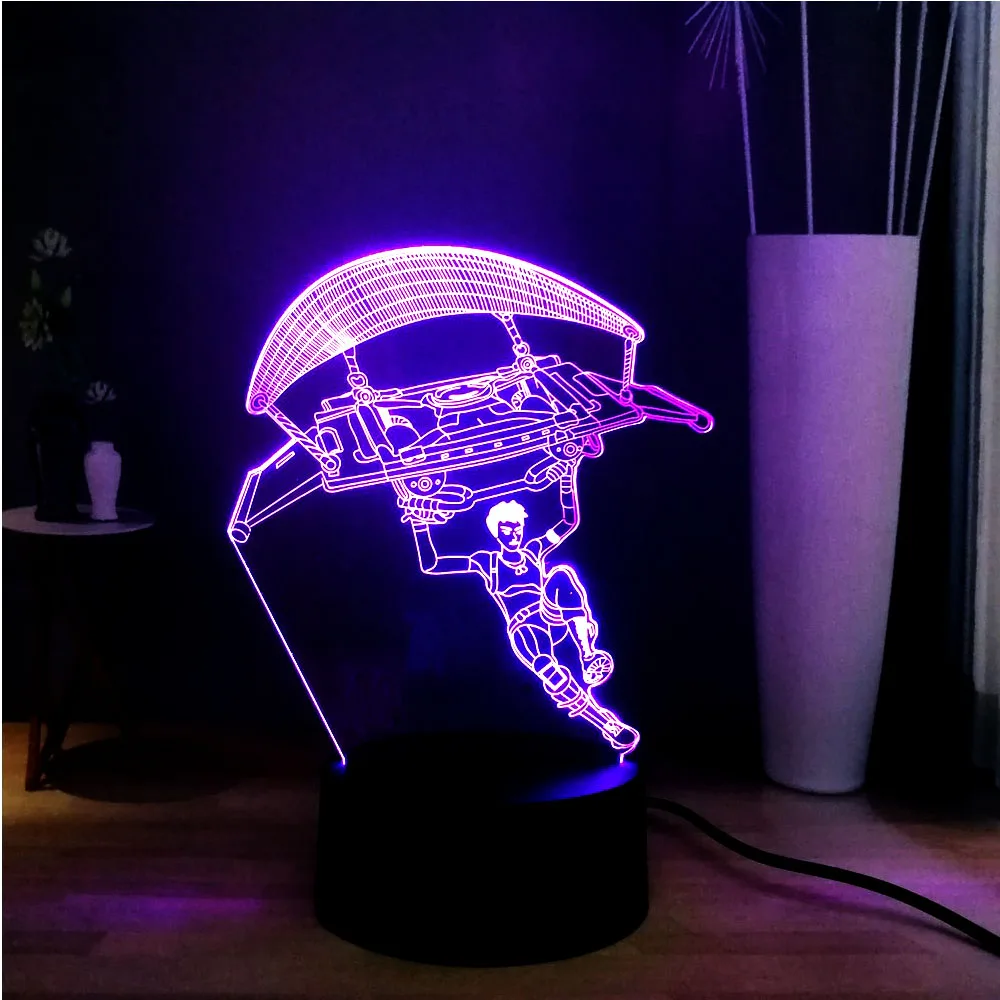 Hot Sale Sporting Style Cool Skydive 7 Color Change Switch LED Night Lamp Controller Decoration Atmosphere Table Light Kids Toy
Hot Sale Sporting Style Cool Skydive 7 Color Change Switch LED Night Lamp Controller Decoration Atmosphere Table Light Kids Toy
