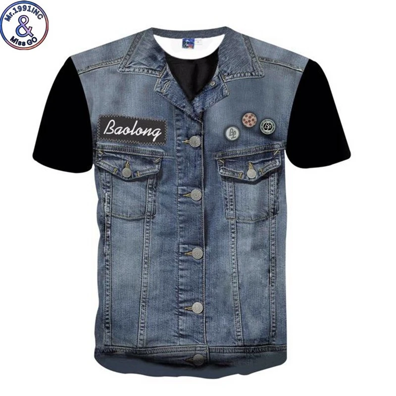 2019 New Brand 3D T shirt Homme Hipster Denim jacket Printed T-shirt Summer style Unisex Casual Hip Hop Harajuku Tops Tee Shirt
2019 New Brand 3D T shirt Homme Hipster Denim jacket Printed T-shirt Summer style Unisex Casual Hip Hop Harajuku Tops Tee Shirt