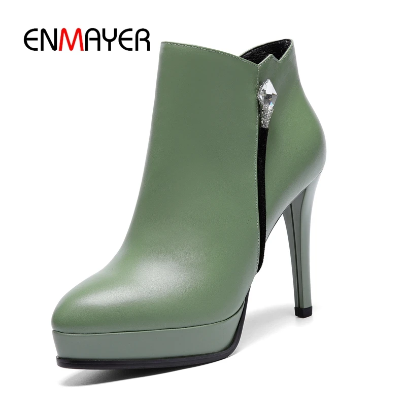 ENMAYER Pointed Toe Basic Zip Ankle Thin Heels Boots Women Platform Botas Mujer Invierno Size 34-39 ZYL1713
ENMAYER Pointed Toe Basic Zip Ankle Thin Heels Boots Women Platform Botas Mujer Invierno Size 34-39 ZYL1713