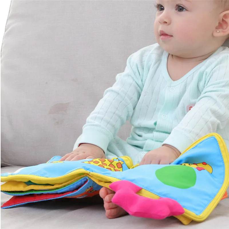 baby book Soft Cloth Baby Intelligence Development Learn Picture Cognize Book quiet book #4j05 (6)