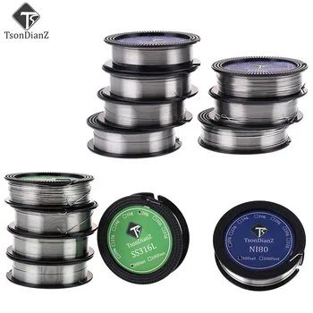 10m/roll TsonDianZ Ni80 SS316L E-Cigarette 32ga 30ga 28ga 26ga 24ga 22ga 20ga Heating Wire For RDA RTA Atomizer Wires
10m/roll TsonDianZ Ni80 SS316L E-Cigarette 32ga 30ga 28ga 26ga 24ga 22ga 20ga Heating Wire For RDA RTA Atomizer Wires