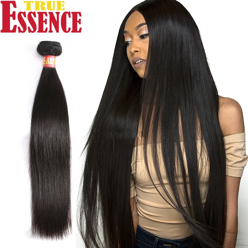 True Essence Hair Brazilian Straight Virgin Bundle Extensions 100% Unprocessed Human Weave 10inch-30inch Free Shipping | Шиньоны и