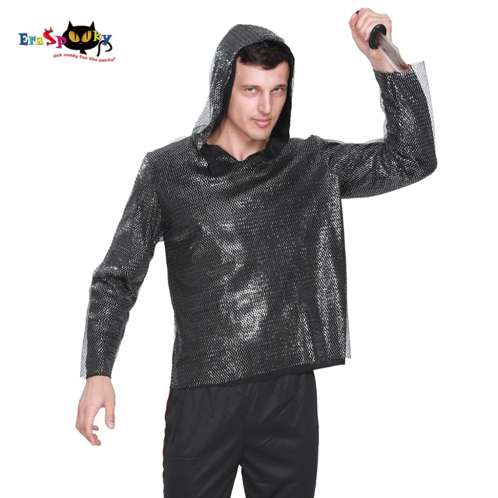 European Costume Adult Medieval Warrior Fancy Knight Clothes Top Men Hoodies Pullover Fancy Dress Halloween Costume Black Gauze
European Costume Adult Medieval Warrior Fancy Knight Clothes Top Men Hoodies Pullover Fancy Dress Halloween Costume Black Gauze