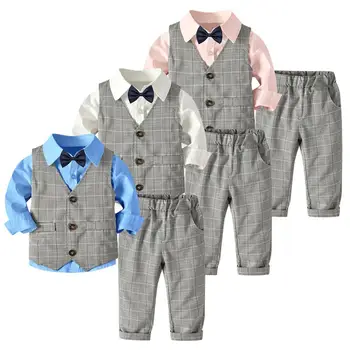Cute Toddler Boy Clothes Kids Baby Boys Long Sleeve Bowtie Gentleman Vest T-Shirt Pants Wedding Suit Cloth Sets Clothes Hot
Cute Toddler Boy Clothes Kids Baby Boys Long Sleeve Bowtie Gentleman Vest T-Shirt Pants Wedding Suit Cloth Sets Clothes Hot