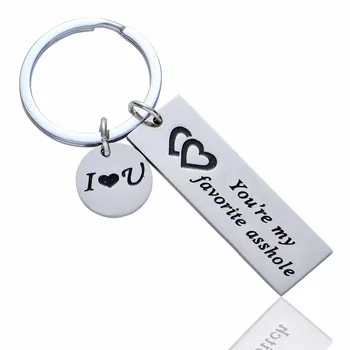 12PC/Lot Charm You're My Favorite Asshole Stainless Steel Keychain Couple Valentines Day Gift for Her Boyfriend Husband Keyring
12PC/Lot Charm You're My Favorite Asshole Stainless Steel Keychain Couple Valentines Day Gift for Her Boyfriend Husband Keyring