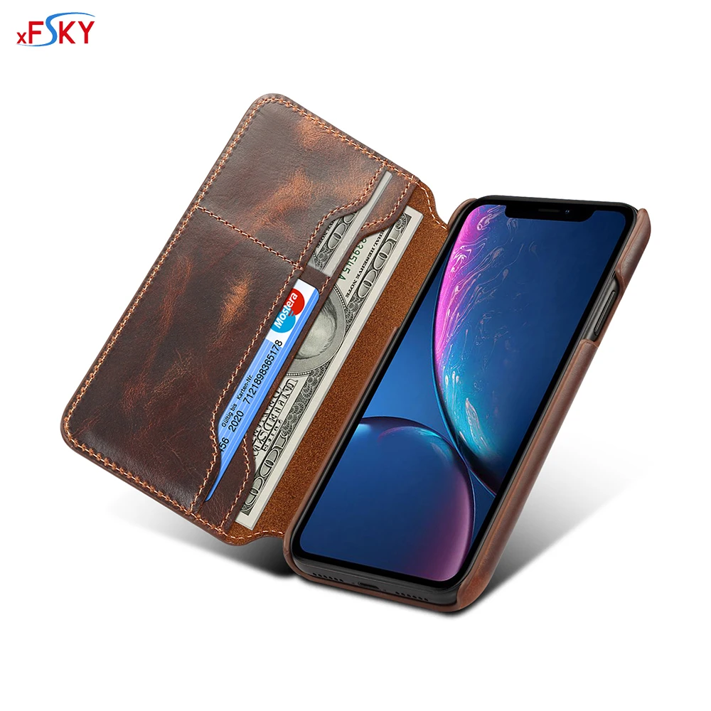 For Apple iphone XR 6.1 inch Cases Simple Style Flip Case Luxury Natural Genuine Leather 3 Card Slots Wallet Cover Stand Holder
For Apple iphone XR 6.1 inch Cases Simple Style Flip Case Luxury Natural Genuine Leather 3 Card Slots Wallet Cover Stand Holder
