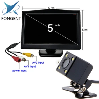 2 Ways Video Input 5 Inch TFT LCD Auto Video Player Car Parking Monitor For Rear View Camera Parking Assistance System specific
