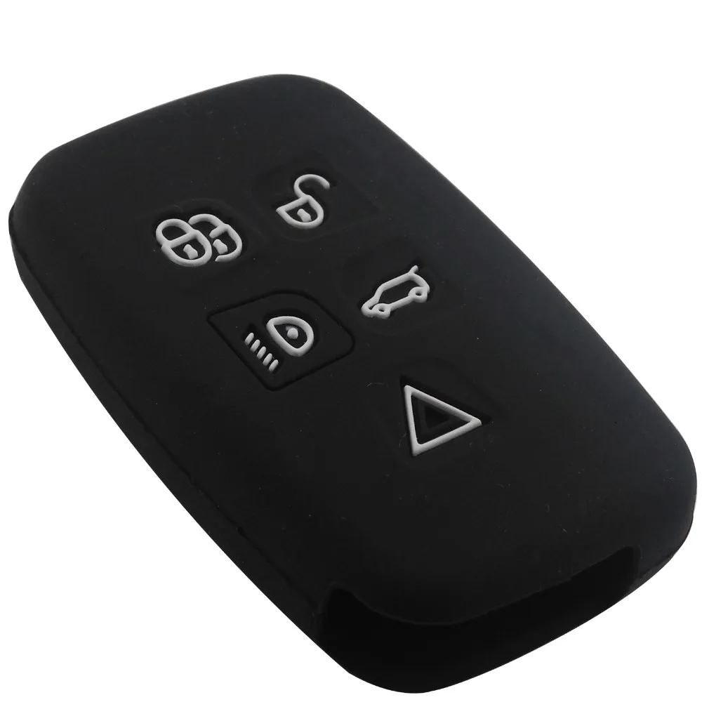 Фото Силиконовый чехол для автомобильного ключа с 5 кнопками LAND ROVER LR4 - купить