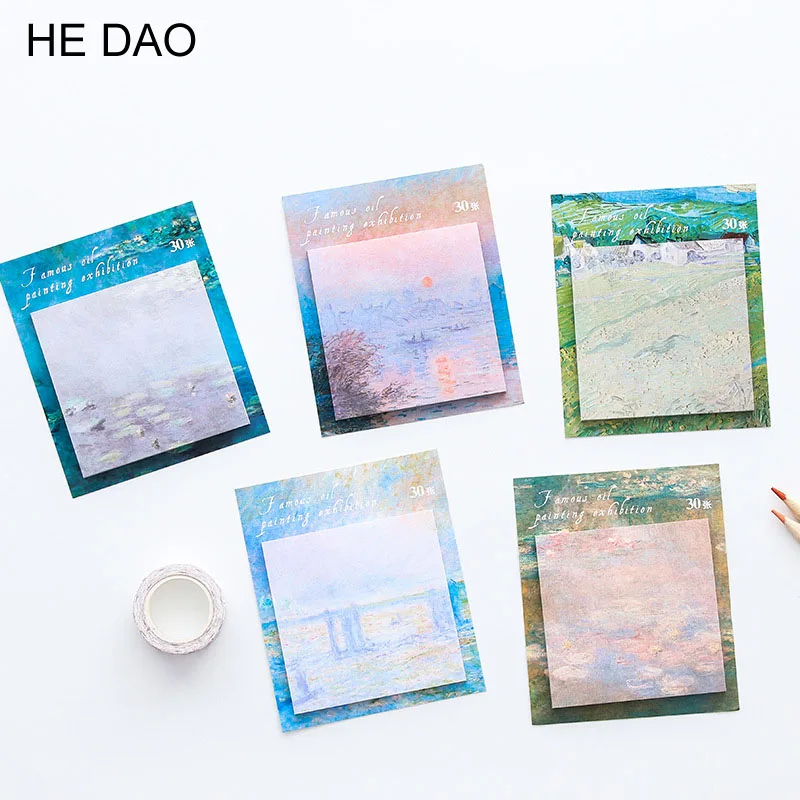 Creative Memo Pad Stickers Famous Oil Painting N Times Stickers Simple Sticky Notes Paper Color Message Notes Label Notepads
Creative Memo Pad Stickers Famous Oil Painting N Times Stickers Simple Sticky Notes Paper Color Message Notes Label Notepads