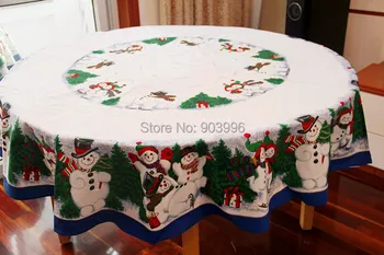 Free shipping-Round paragraph tablecloth blue border trade of the original single Christmas snowman European cloth tablecloths
Free shipping-Round paragraph tablecloth blue border trade of the original single Christmas snowman European cloth tablecloths