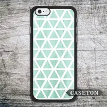 Green Mint Geometry Case For iPhone 7 6 6s Plus 5 5s SE 5c 4 4s and For iPod 5 Lovely Geometric Ultra Cover Wholesale