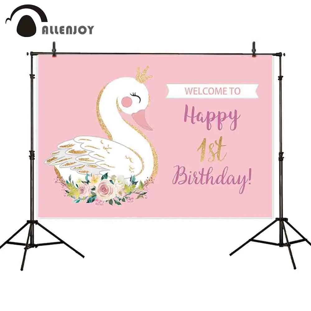 Allenjoy 1st birthday backdrop photophone swan pink Custom made girl photocall photography wallpaper photographic background
Allenjoy 1st birthday backdrop photophone swan pink Custom made girl photocall photography wallpaper photographic background