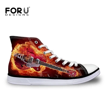 FORUDESIGNS Classic High Top Women's Vulcanized Shoes 3D Cool Flame Guitar Fashion Autumn Women Casual Canvas Shoes Female Flat
FORUDESIGNS Classic High Top Women's Vulcanized Shoes 3D Cool Flame Guitar Fashion Autumn Women Casual Canvas Shoes Female Flat