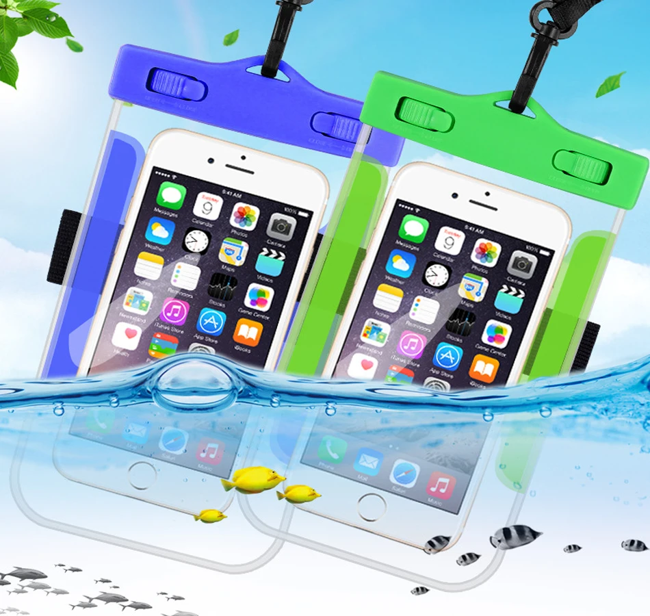 Waterproof Mobile Phone Case For iPhone X Xs Max Xr 8 7 Samsung S9 Clear PVC Sealed Underwater Cell Smart Phone Dry Pouch Cover