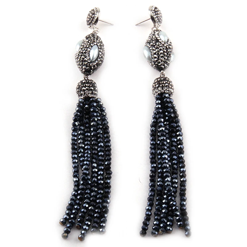 Free shipping Fashion Handmake Paved Eye Pearl and Hematite Crystal Tassel Drop Women Earring
Free shipping Fashion Handmake Paved Eye Pearl and Hematite Crystal Tassel Drop Women Earring