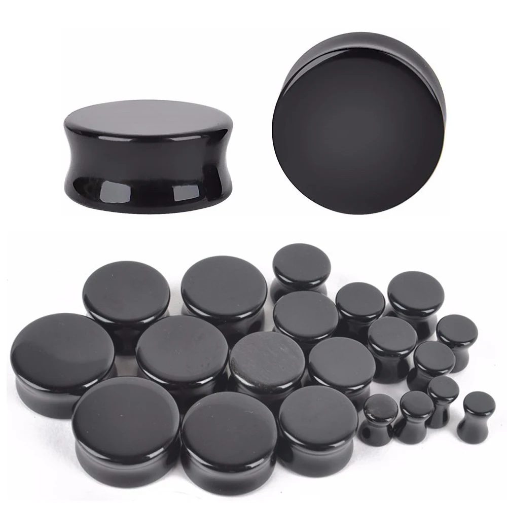 High Quality Ear Expanders Piercing 1 Pair Genuine Black Onyx Organic Natural Polished Stone Ear Gauges Saddle Ear Studs Plug
High Quality Ear Expanders Piercing 1 Pair Genuine Black Onyx Organic Natural Polished Stone Ear Gauges Saddle Ear Studs Plug