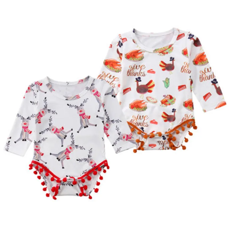 Thanksgiving Turkey Printed Romper For Girls 2018 Fashion Baby Girl Long Sleeve Autumn Romper Princess Baby Tassel Ball Jumpsuit
Thanksgiving Turkey Printed Romper For Girls 2018 Fashion Baby Girl Long Sleeve Autumn Romper Princess Baby Tassel Ball Jumpsuit