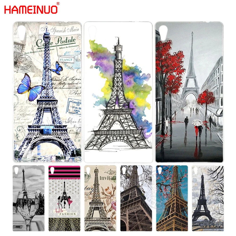 HAMEINUO Eiffel Tower Paris Cover phone Case for sony xperia z2 z3 z4 z5 mini plus aqua M4 M5 E4 E5 C4 C5 | Мобильные телефоны и