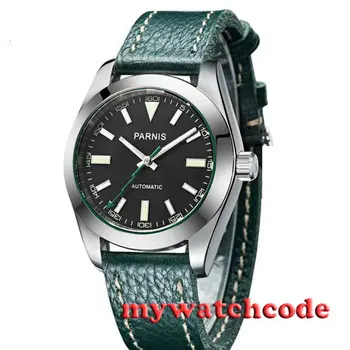 40mm Parnis black dial leather strap Sapphire glass automatic mens watch polished case Mechanical Relogio Masculino
40mm Parnis black dial leather strap Sapphire glass automatic mens watch polished case Mechanical Relogio Masculino