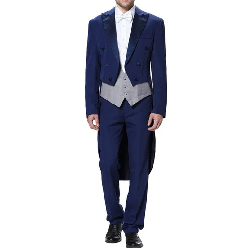 Tailor Made Blue Long Coat Wedding Suit For Men 3Pieces(Jacket+Pant+Vest+Tie) Prom Masculino Trajes De Hombre Blazer
Tailor Made Blue Long Coat Wedding Suit For Men 3Pieces(Jacket+Pant+Vest+Tie) Prom Masculino Trajes De Hombre Blazer