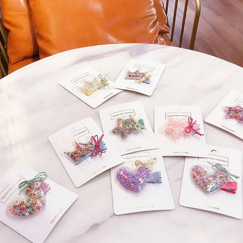 Children Girls Cute Bow Alligator Hair Clip Candy Colored Star Sequins Hairgrip Transparent Crown Heart PVC Side Bangs Barrettes
Children Girls Cute Bow Alligator Hair Clip Candy Colored Star Sequins Hairgrip Transparent Crown Heart PVC Side Bangs Barrettes