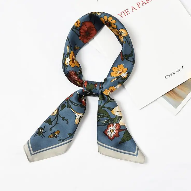 yishine Square Silk Scarf Hair Tie Band Women Elegant Small Florals Prints Multifunctional Head Neck Kerchief Satin Scarf Shawl
yishine Square Silk Scarf Hair Tie Band Women Elegant Small Florals Prints Multifunctional Head Neck Kerchief Satin Scarf Shawl